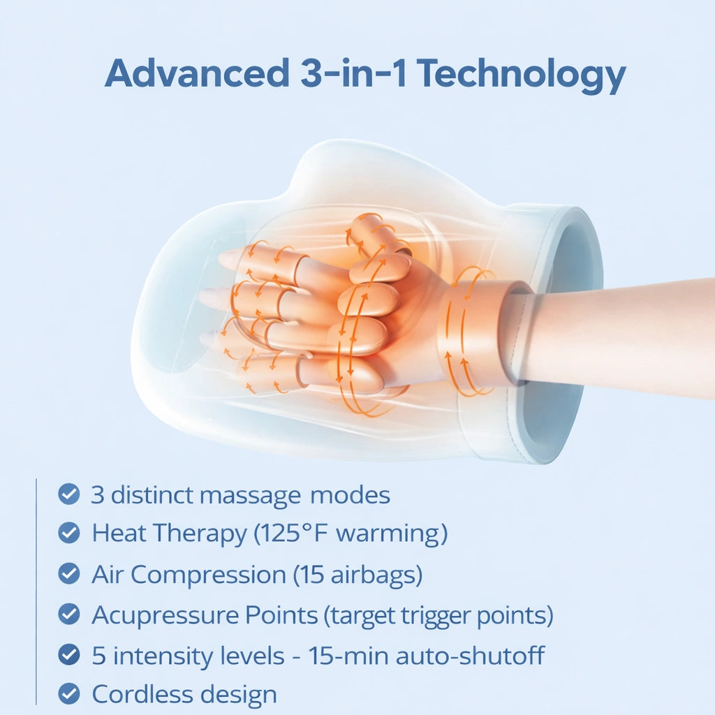 Hand Massager for Hand Pain Relief, Relaxation & Comfort